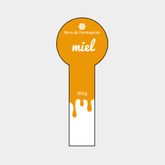 Design etiquette pot de miel