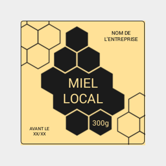 Design étiquette pot de miel