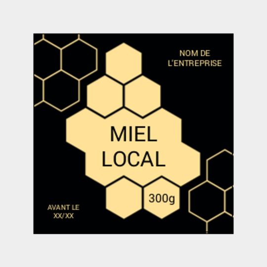 Design étiquette pot de miel