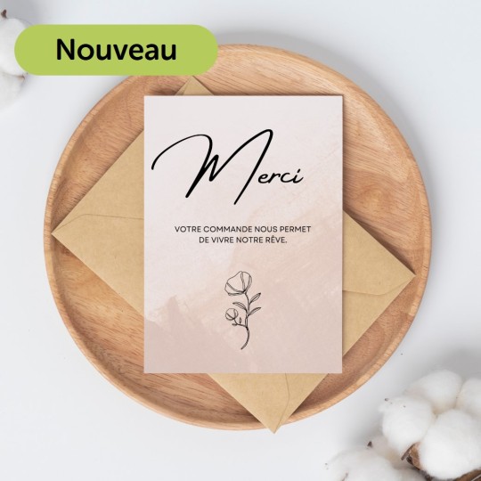 Cartes de remerciement personnalisées