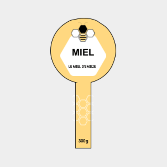 Design étiquette pour pot de miel