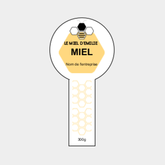 Design étiquette pour pot de miel