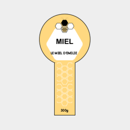 Design étiquette pour pot de miel