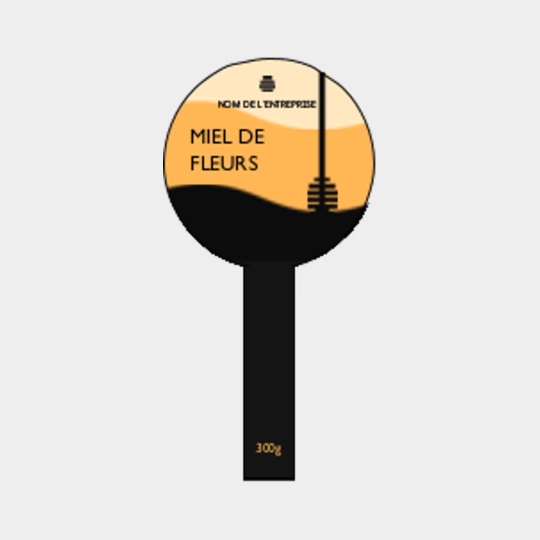 Design étiquette pour pot de miel
