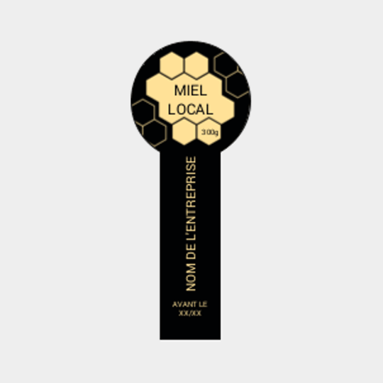Design étiquette pour pot de miel