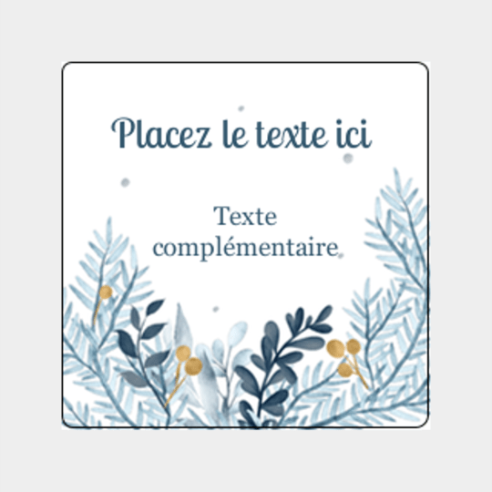 Design d'étiquette carrée Noël