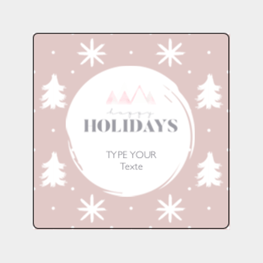 Design d'étiquette de Noël carrée