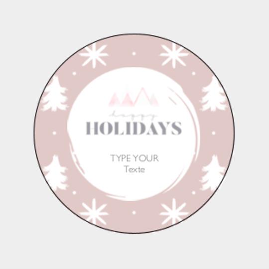 Design d'étiquette de Noël ronde