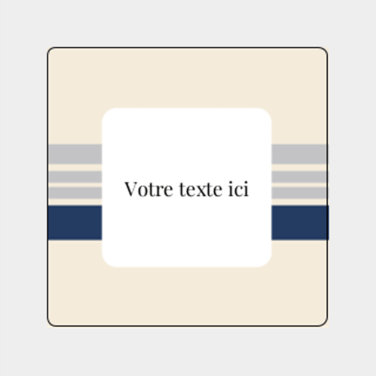 design étiquette bleue