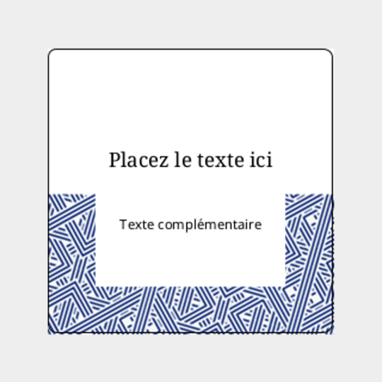 design etiquette bleue