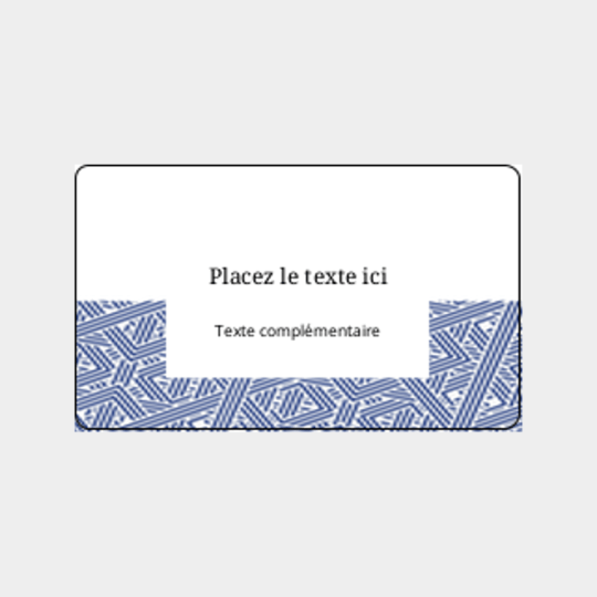 design etiquette bleue