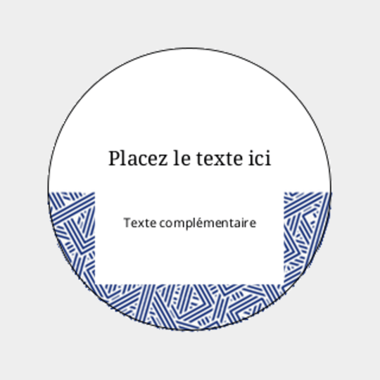 design etiquette bleue