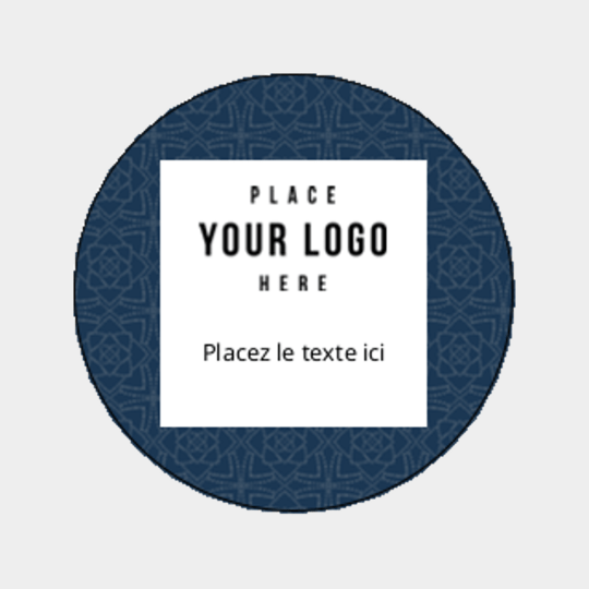 design etiquette bleue