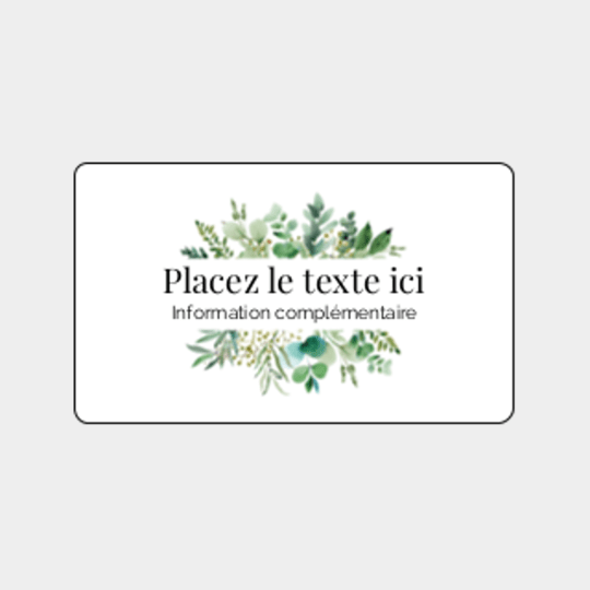 design etiquette vegetal
