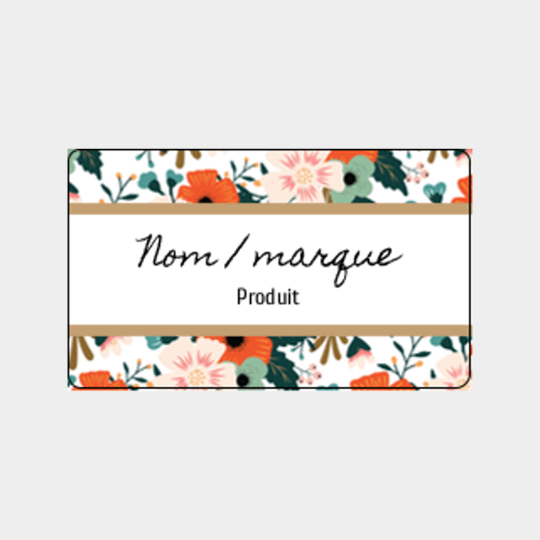 design etiquette fleurs