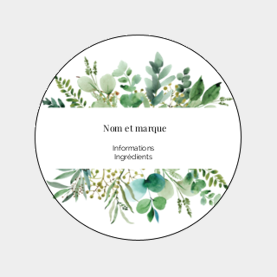 Design étiquette végétal