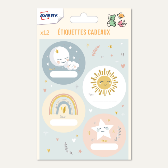 etiquettes cadeaux de naissance
