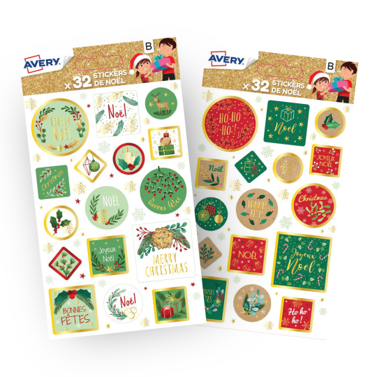 Stickers de Noël et Étiquettes Cadeaux, Personnalisation Festive