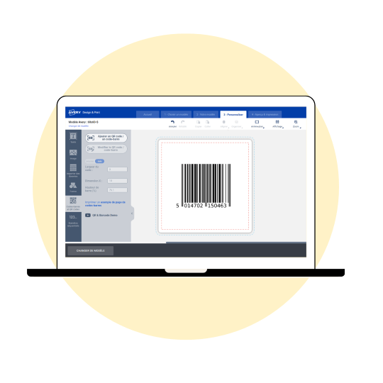 Générateur de code-barre du logiciel Avery Design & Print