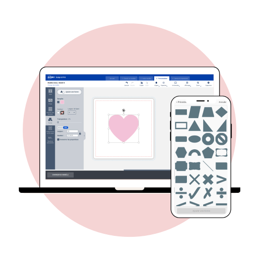 Outil forme du logiciel Avery Design & Print