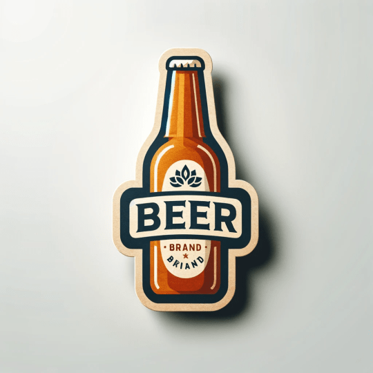 stickers personnalisés en forme de bouteille de bière