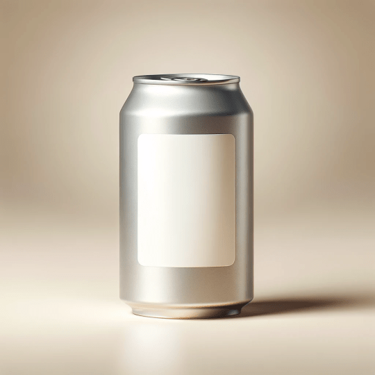 étiquette rectangle canette de bière 