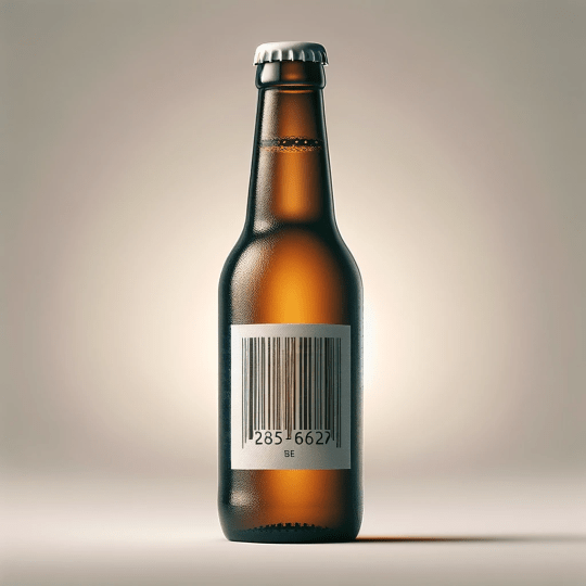 étiquettes code-barre pour bouteille de bière