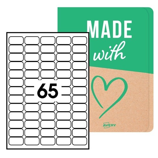 Etiquettes rectangulaires vierges 38 x 21 mm en planches A4