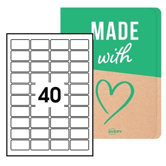 Etiquettes rectangulaires vierges 46 x 25 mm en planches A4