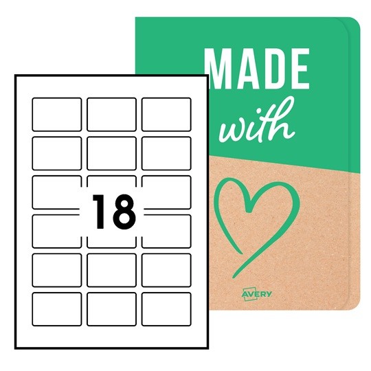Etiquettes rectangulaires vierges 54 x 37 mm en planches A4