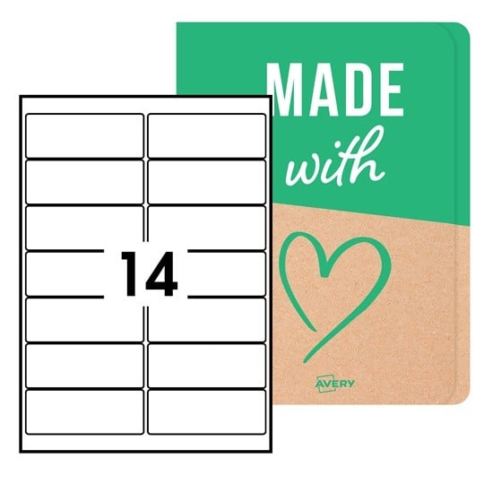 Etiquettes rectangulaires vierges 99 x 38 mm en planches A4