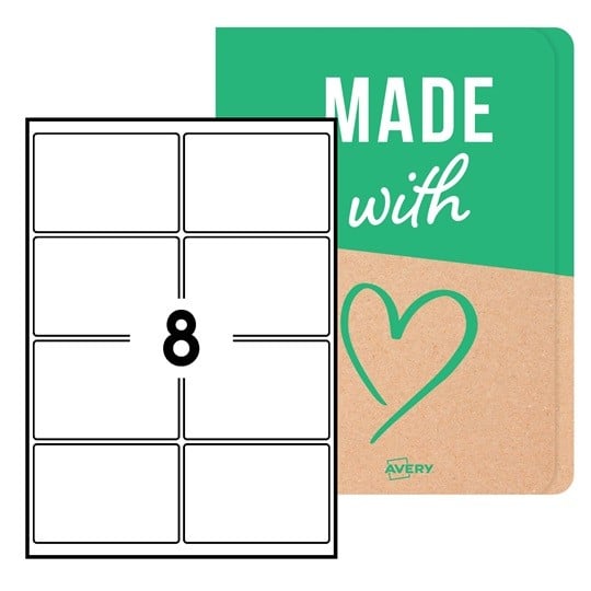 Etiquettes rectangulaires vierges 99 x 68 mm en planches A4