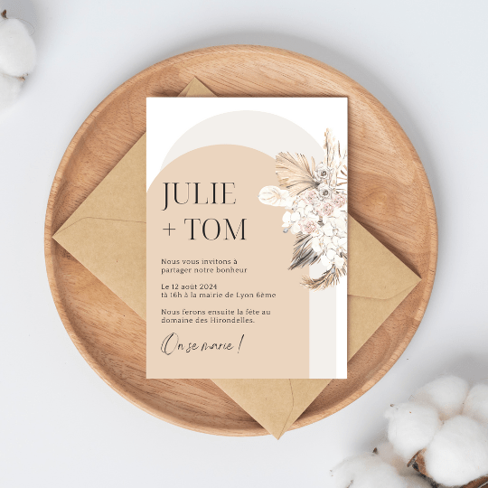 Faire-part de mariage personnalisé