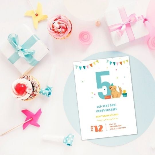 Carton d'invitation pour anniversaire