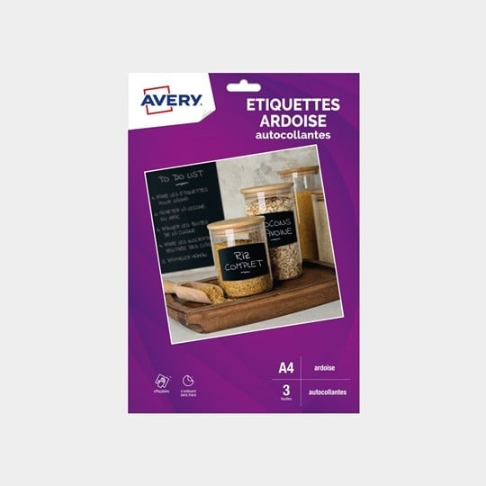 Avery - 10 Étiquettes ardoise noire - 95 x 63 mm Pas Cher