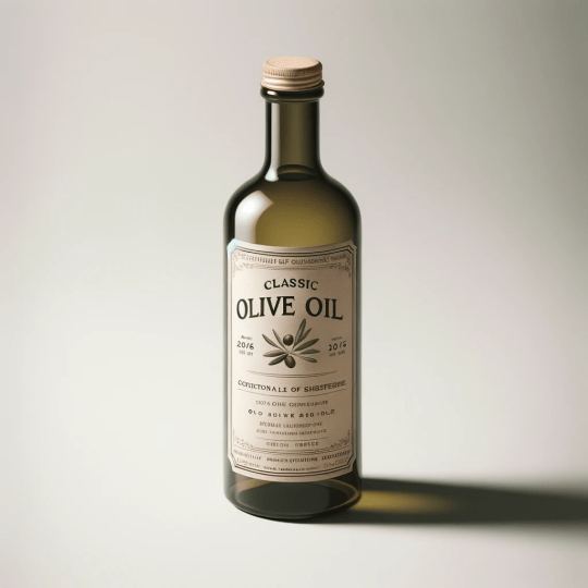 étiquette personnalisée pour bouteille d'huile d'olive