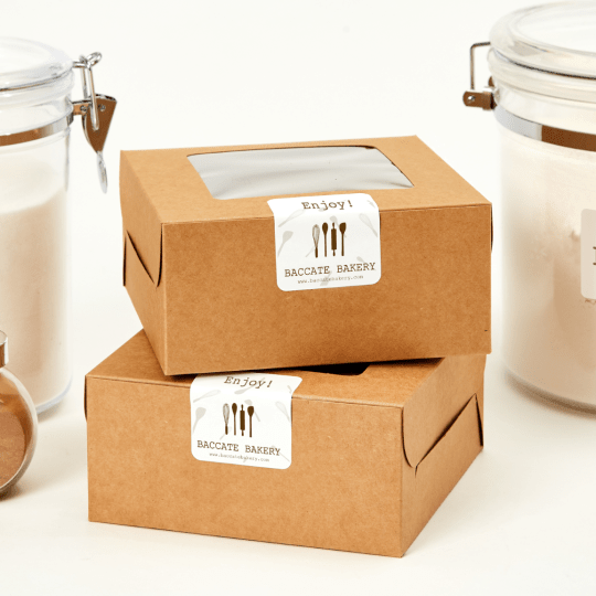 étiquettes personnalisées pour boîte de gâteaux