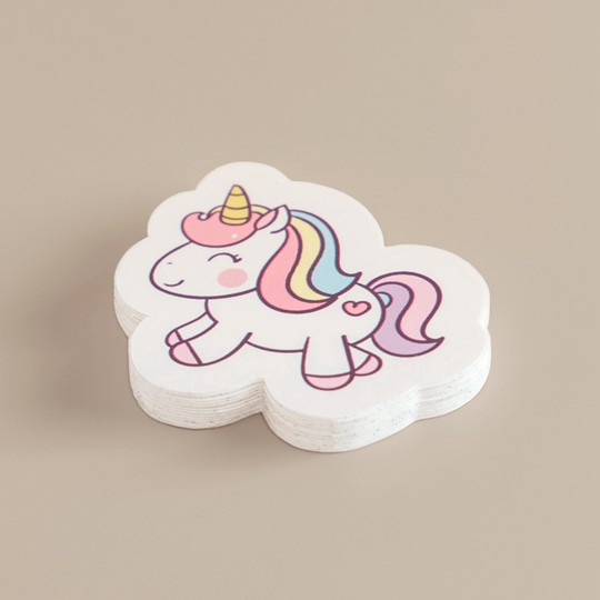 Sticker personnalisé en forme de licorne