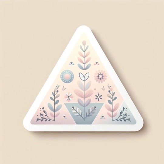 Sticker personnalisé en forme de triangle