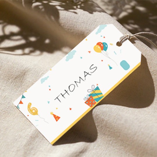 marque place pour une fête d'anniversaire