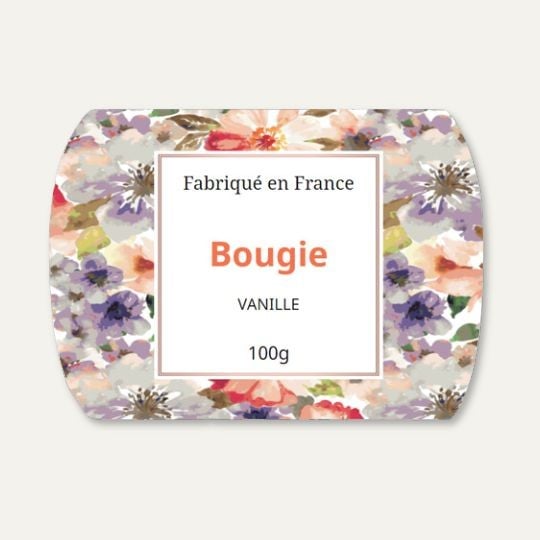 Etiquette ovale droit