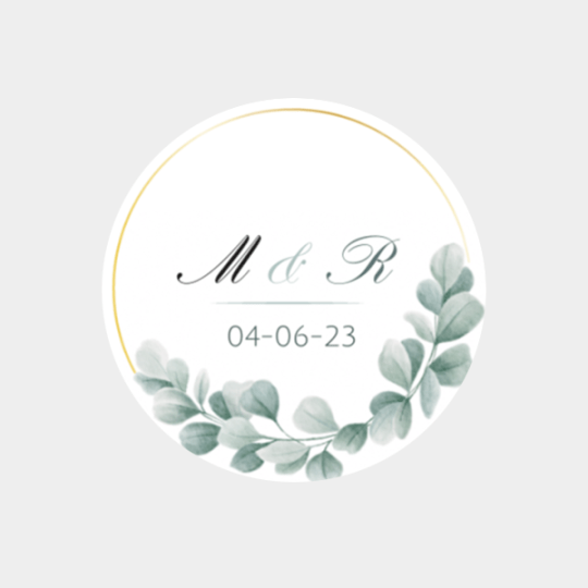Design d'etiquettes ronde mariage