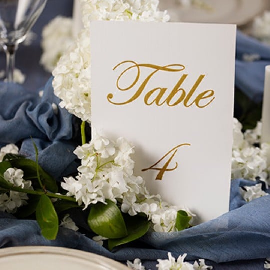 Numéro de table mariage