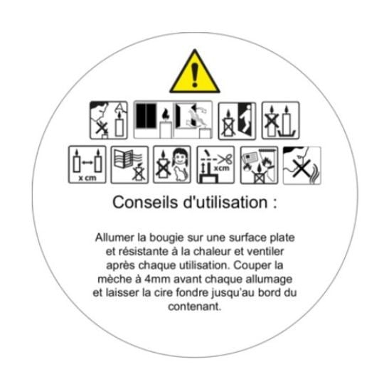 Modèle gratuit d'étiquettes rondes AFNOR pour bougie