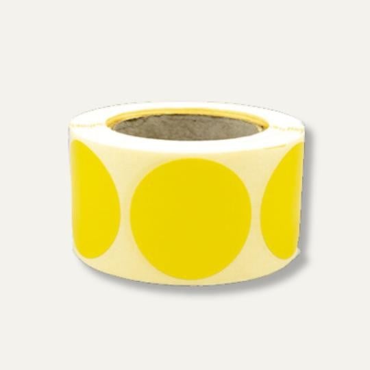 pastilles jaunes en rouleaux 35mm