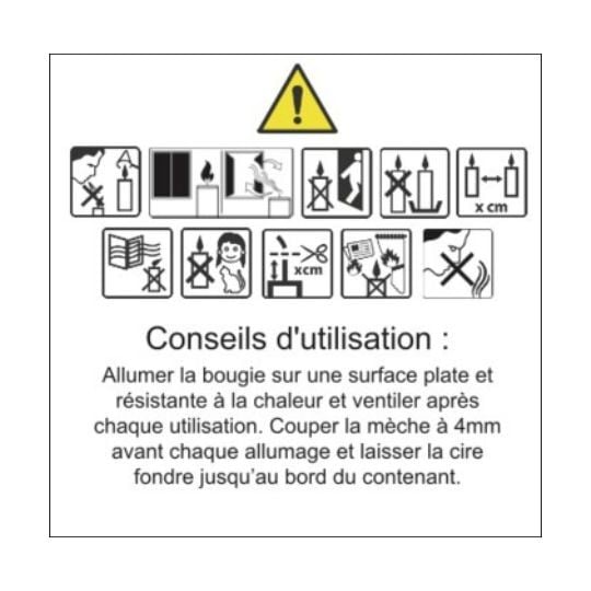 Modèle gratuit d'étiquettes carrées CLP pour bougie