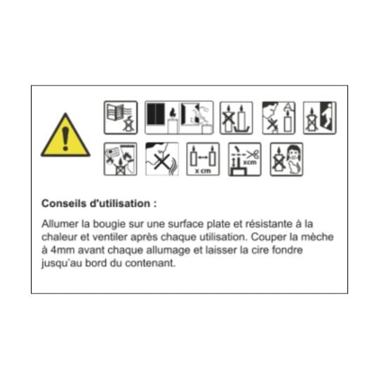 Modèle gratuit d'étiquettes rectangles CLP pour bougie