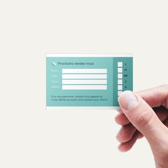 carte de rendez-vous personnalisée