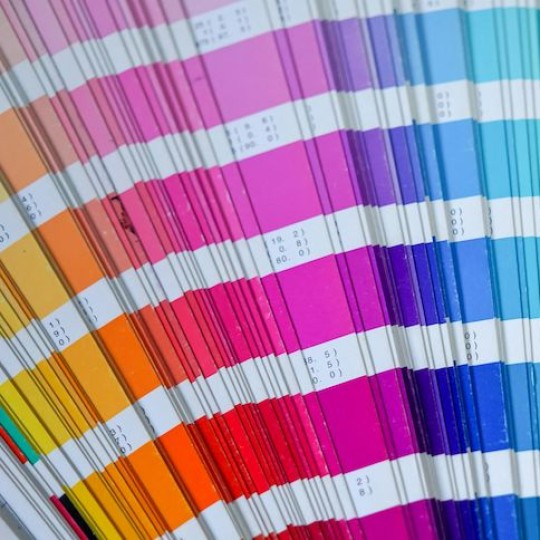 Palette des teintes de couleurs