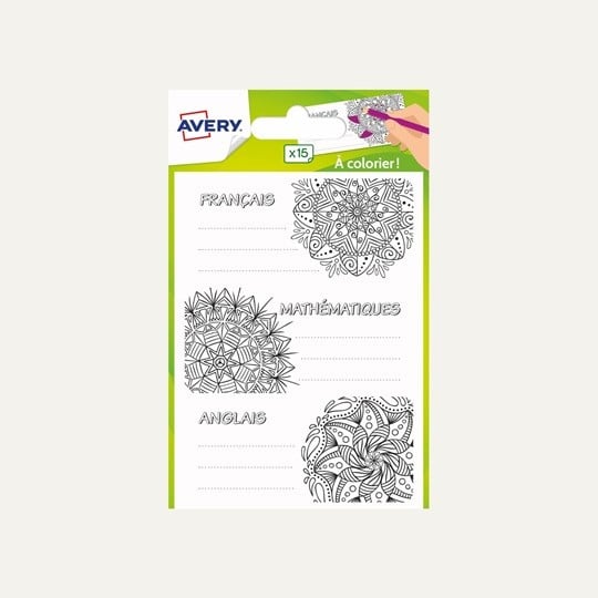 Etiquettes pour cahiers scolaires